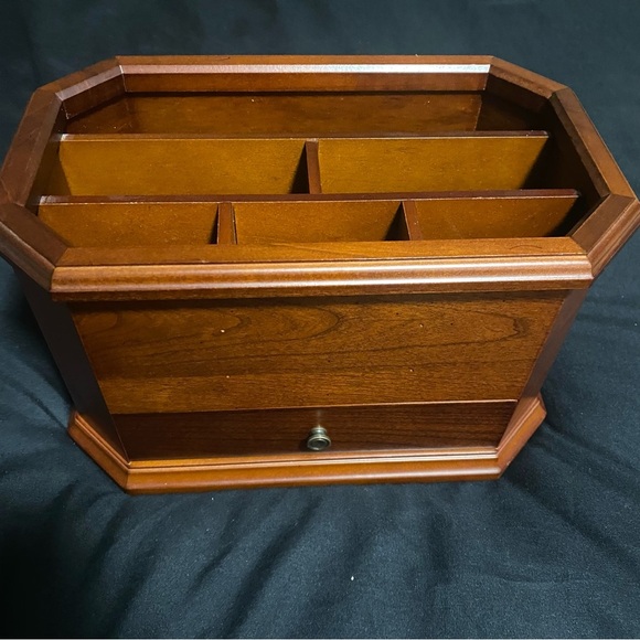 Bombay Lacquer Wood Storage Organizer Box With  Velvet Lining Drawer Vintage - Picture 1 of 7